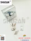 Shuzan acero inoxidable reforzado cerradura de puerta cerradura de núcleo accesorios de cerradura de puerta de vidrio de oficina cerradura de cierre hidráulico bisagra cerradura de puerta antirrobo Specification image